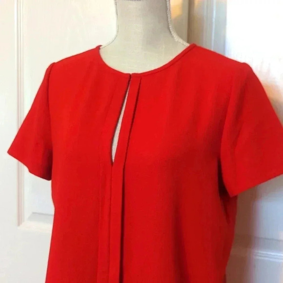 Tory Burch Keyhole Red Blouse - Picture 3 of 6